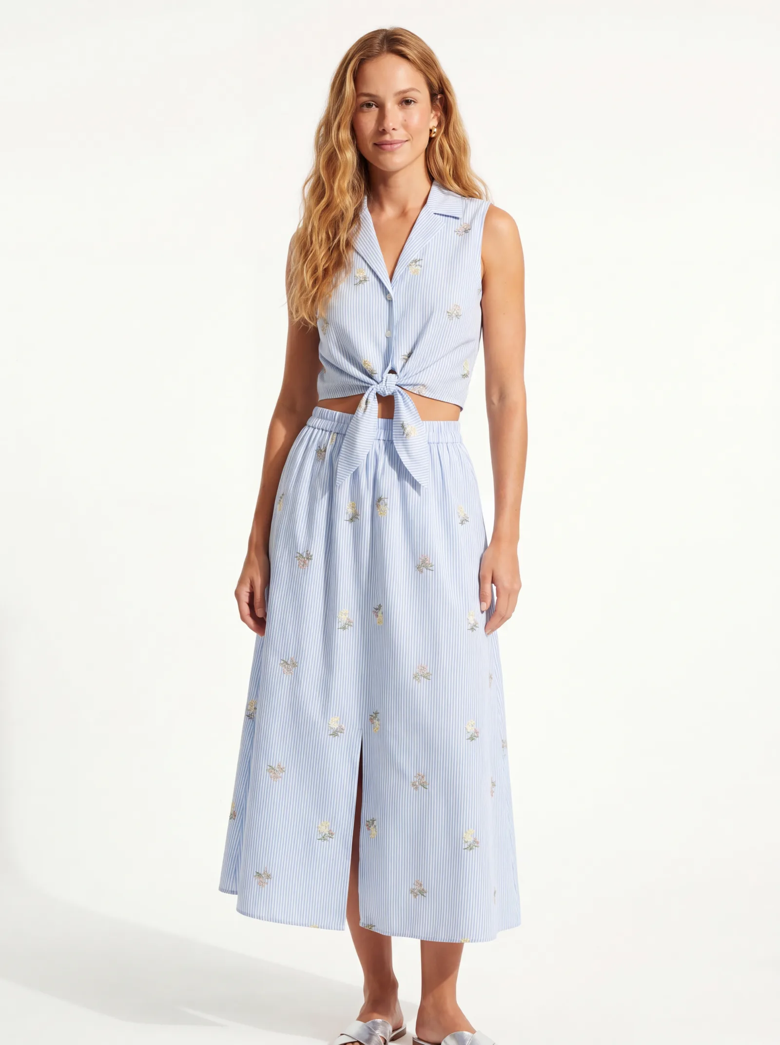 Casual Wear Women — Sky Stripes Set