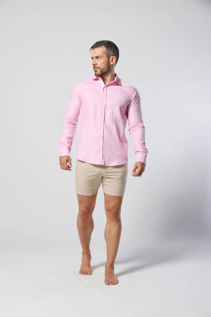 Men Resort: Shirt, Pink, front view